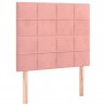 Cabeceros 2 unidades de terciopelo rosa 90x5x78/88 cm 2