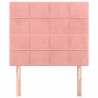 Cabeceira de cama 2 pcs veludo 90x5x78/88 cm rosa 3