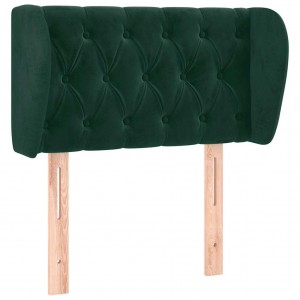 Cabecero de terciopelo verde oscuro 83x23x78/88 cm H