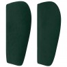 Cabeceira de cama c/ abas veludo 83x23x78/88cm verde-escuro 4