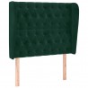 Cabecero con orejas de terciopelo verde oscuro 103x23x118/128cm 2