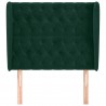 Cabecero con orejas de terciopelo verde oscuro 103x23x118/128cm 3