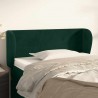 Cabeceira de cama c/ abas veludo 93x23x78/88 cm verde-escuro 1