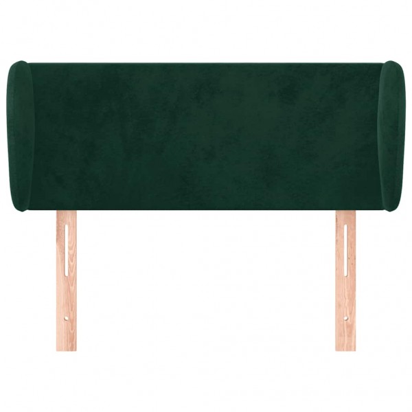 Cabecero de terciopelo verde oscuro 93x23x78/88 cm M 3