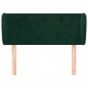 Cabeceira de cama c/ abas veludo 93x23x78/88 cm verde-escuro 3