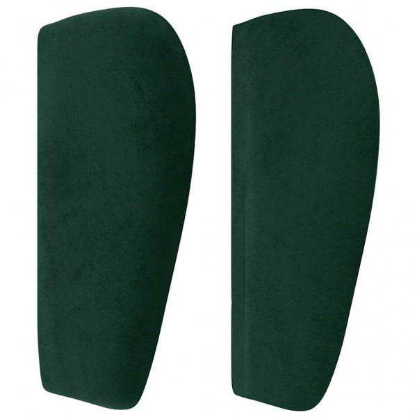 Cabeceira de cama c/ abas veludo 93x23x78/88 cm verde-escuro M 4