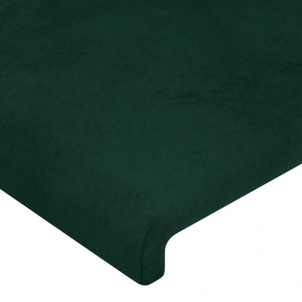 Cabecero de terciopelo verde oscuro 93x23x78/88 cm M 5