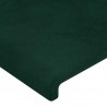 Cabecero de terciopelo verde oscuro 93x23x78/88 cm 5