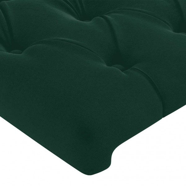 Cabeceros 4 unidades de terciopelo verde oscuro 100x7x78/88 cm M 4