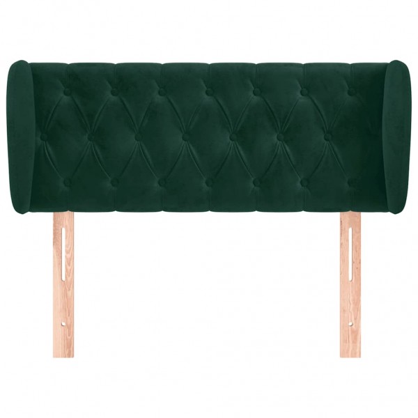 Cabecero de terciopelo verde oscuro 103x23x78/88 cm M 3