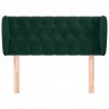 Cabeceira de cama c/ abas veludo 103x23x78/88cm verde-escuro 3