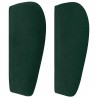 Cabeceira de cama c/ abas veludo 103x23x78/88cm verde-escuro 4
