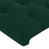 Cabecero con luces LED terciopelo verde oscuro 200x7x118/128 cm 5