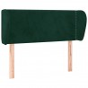 Cabecero de terciopelo verde oscuro 93x23x78/88 cm 2
