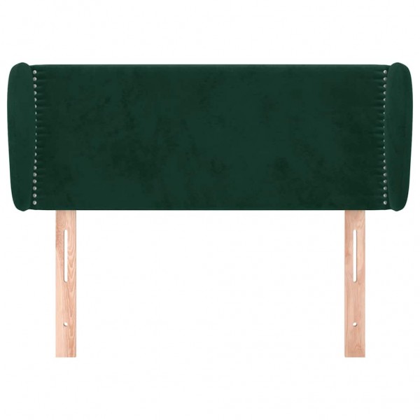 Cabecero de terciopelo verde oscuro 93x23x78/88 cm M 3