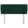 Cabeceira de cama c/ abas veludo 93x23x78/88 cm verde-escuro 3