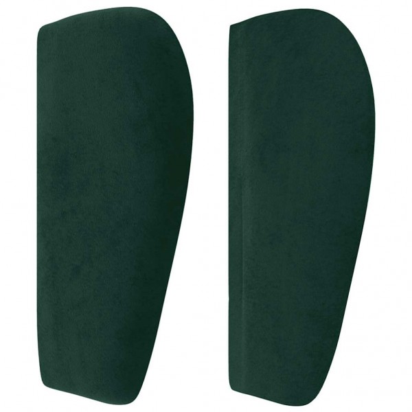 Cabecero de terciopelo verde oscuro 93x23x78/88 cm M 4