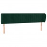 Cabecero de terciopelo verde oscuro 203x23x78/88 cm 2