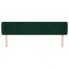 Cabeceira de cama c/ abas veludo 203x23x78/88cm verde-escuro 3