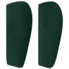 Cabecero de terciopelo verde oscuro 203x23x78/88 cm 4
