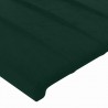 Cabeceira de cama c/ abas veludo 203x23x78/88cm verde-escuro 5