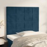 Cabeceros 2 unidades de terciopelo azul oscuro 90x5x78/88 cm 1