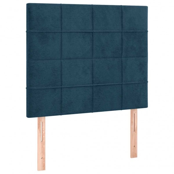 Cabeceira de cama 2 pcs veludo 90x5x78/88 cm azul-escuro M 2