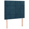 Cabeceira de cama 2 pcs veludo 90x5x78/88 cm azul-escuro 2