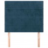 Cabeceira de cama 2 pcs veludo 90x5x78/88 cm azul-escuro 3