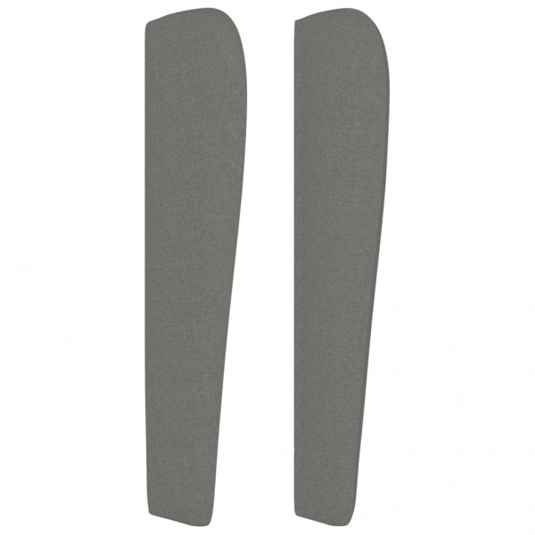 Cabeceira cama c/ abas tecido 183x23x118/128 cm cinzento-escuro M 4
