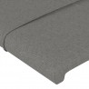 Cabecero con luces LED tela gris oscuro 180x5x118/128 cm 5