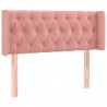 Cabecero de terciopelo rosa 93x16x78/88 cm 2