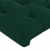 Cabecero con orejas de terciopelo verde oscuro 93x23x118/128 cm 5