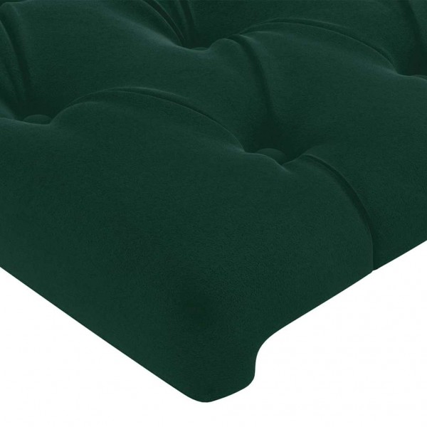 Cabeceros 2 unidades de terciopelo verde oscuro 90x7x78/88 cm M 4