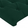 Cabeceira de cama 2 pcs veludo 90x7x78/88 cm verde-escuro 4