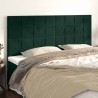 Cabeceira de cama 4 pcs veludo 80x5x78/88 cm verde-escuro 1