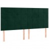 Cabeceira de cama 4 pcs veludo 80x5x78/88 cm verde-escuro 2