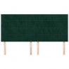 Cabeceros 4 unidades de terciopelo verde oscuro 80x5x78/88 cm 3