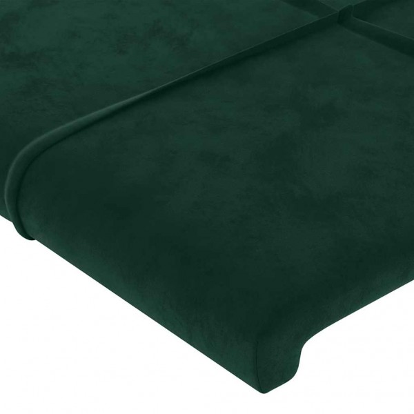 Cabeceira de cama 4 pcs veludo 80x5x78/88 cm verde-escuro M 4