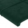 Cabecero con luces LED terciopelo verde oscuro 160x5x118/128 cm 5