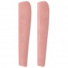 Cabeceira cama c/ abas veludo 163x23x118/128 cm rosa 4