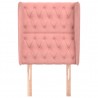 Cabecero con orejas de terciopelo rosa 83x23x118/128 cm 3