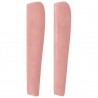 Cabecero con orejas de terciopelo rosa 83x23x118/128 cm 4