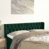 Cabeceira de cama c/ abas tecido 147x16x78/88cm verde-escuro 1