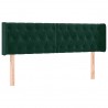 Cabeceira de cama c/ abas tecido 147x16x78/88cm verde-escuro 2