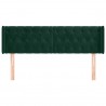 Cabecero de terciopelo verde oscuro 147x16x78/88 cm 3
