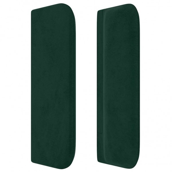 Cabecero de terciopelo verde oscuro 147x16x78/88 cm M 4