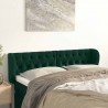 Cabecero de terciopelo verde oscuro 147x23x78/88 cm 1