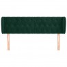 Cabeceira de cama c/ abas veludo 147x23x78/88cm verde-escuro 3