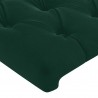 Cabecero de terciopelo verde oscuro 147x23x78/88 cm 5